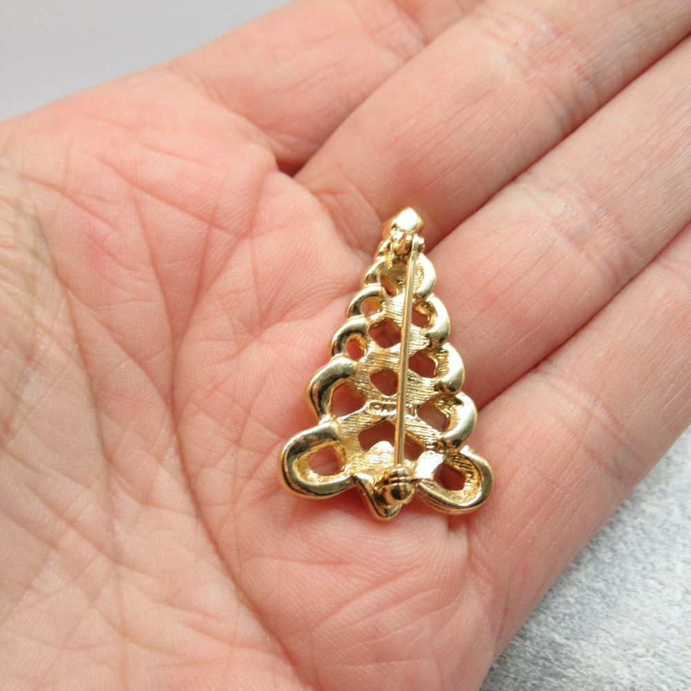 Avon Ribbon tree Brooch - Picture 10 of 10